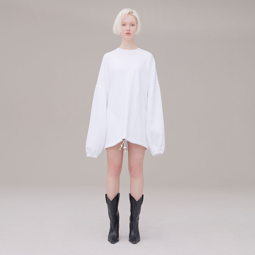 【MUDIDI】Over size sweat shirt 001 MUDIDI] Over size sweat shirt 001 White - 감도 깊은 취향