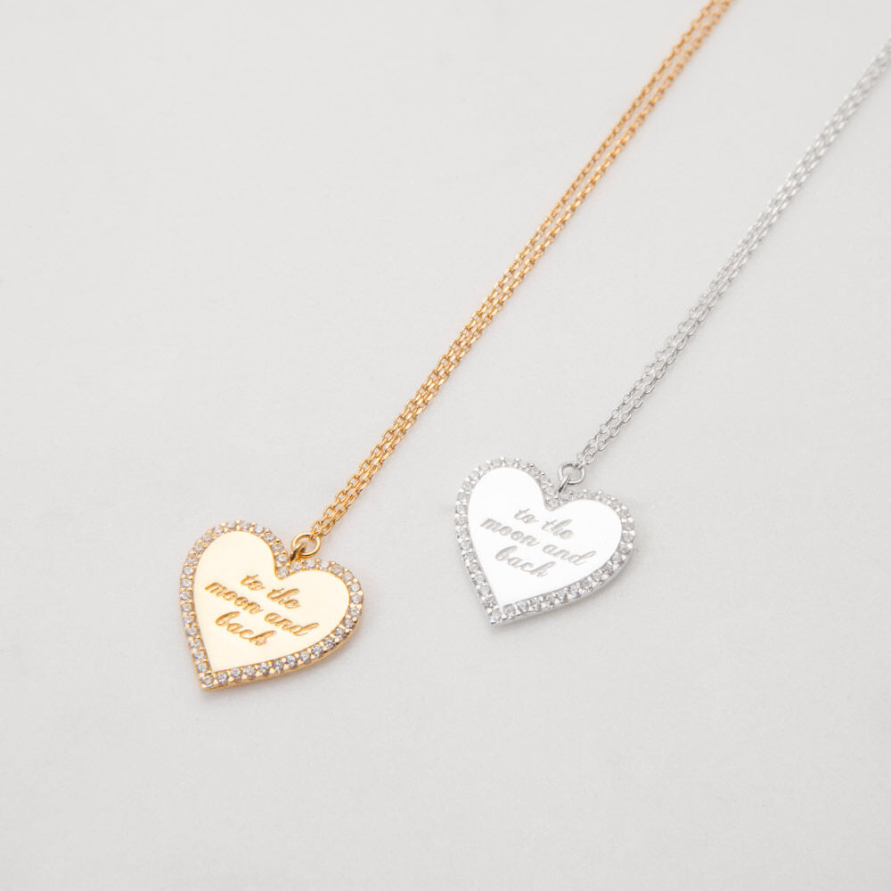 Vary Cubic Chips Heart Necklace NZ2029 - 감도 깊은 취향