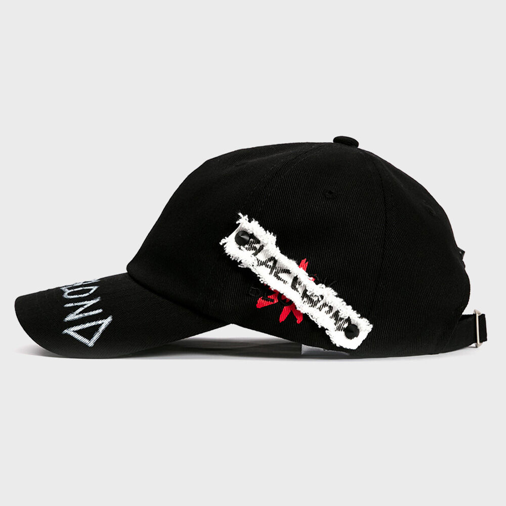 BLACKBLONDのBBD Side Patch Graffiti Logo Cap 全2色 BBD Graffiti Metal Logo Trucker Mesh Cap (Black