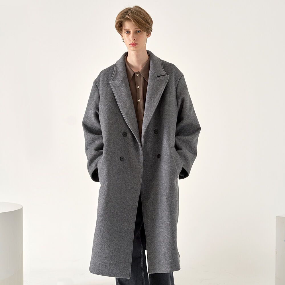 [noun]wide lapel double breasted coat(charcoal) 감도 깊은 취향 셀렉트샵 29CM