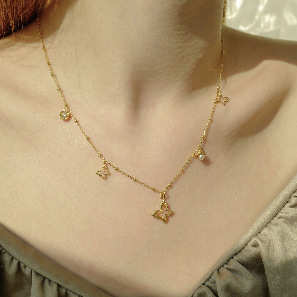 MERRYMOTIVE☆Shining ribbon and others surgical necklace Shining ribbon and others surgical necklace - 감도 깊은 취향