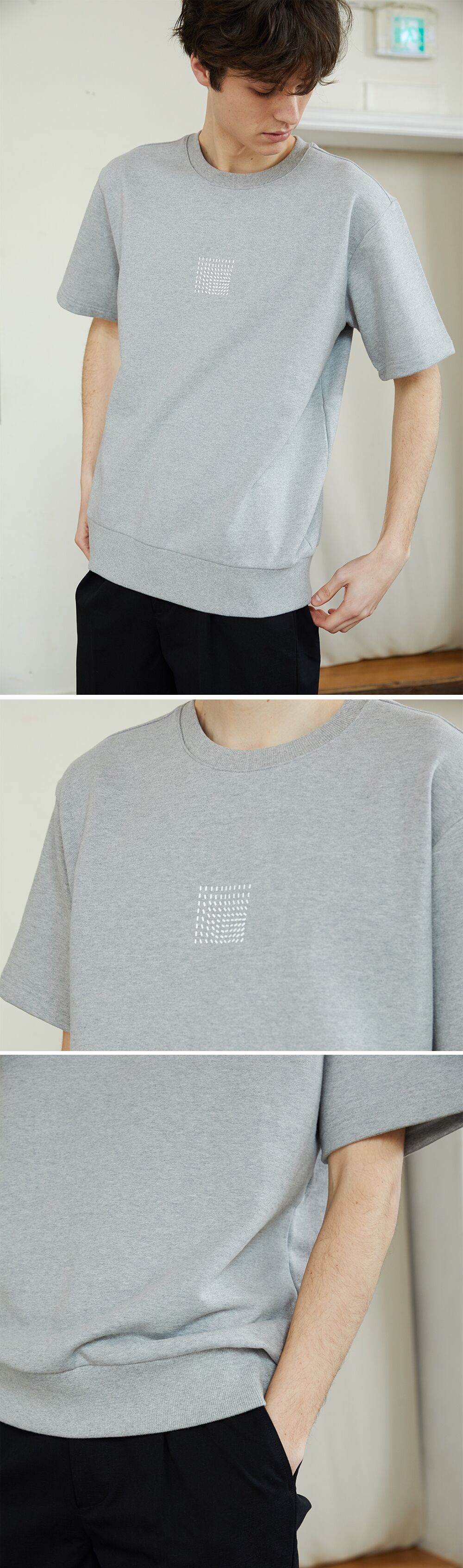 LOGO HALF SWEATSHIRTS (GREY) 감도 깊은 취향 셀렉트샵 29CM