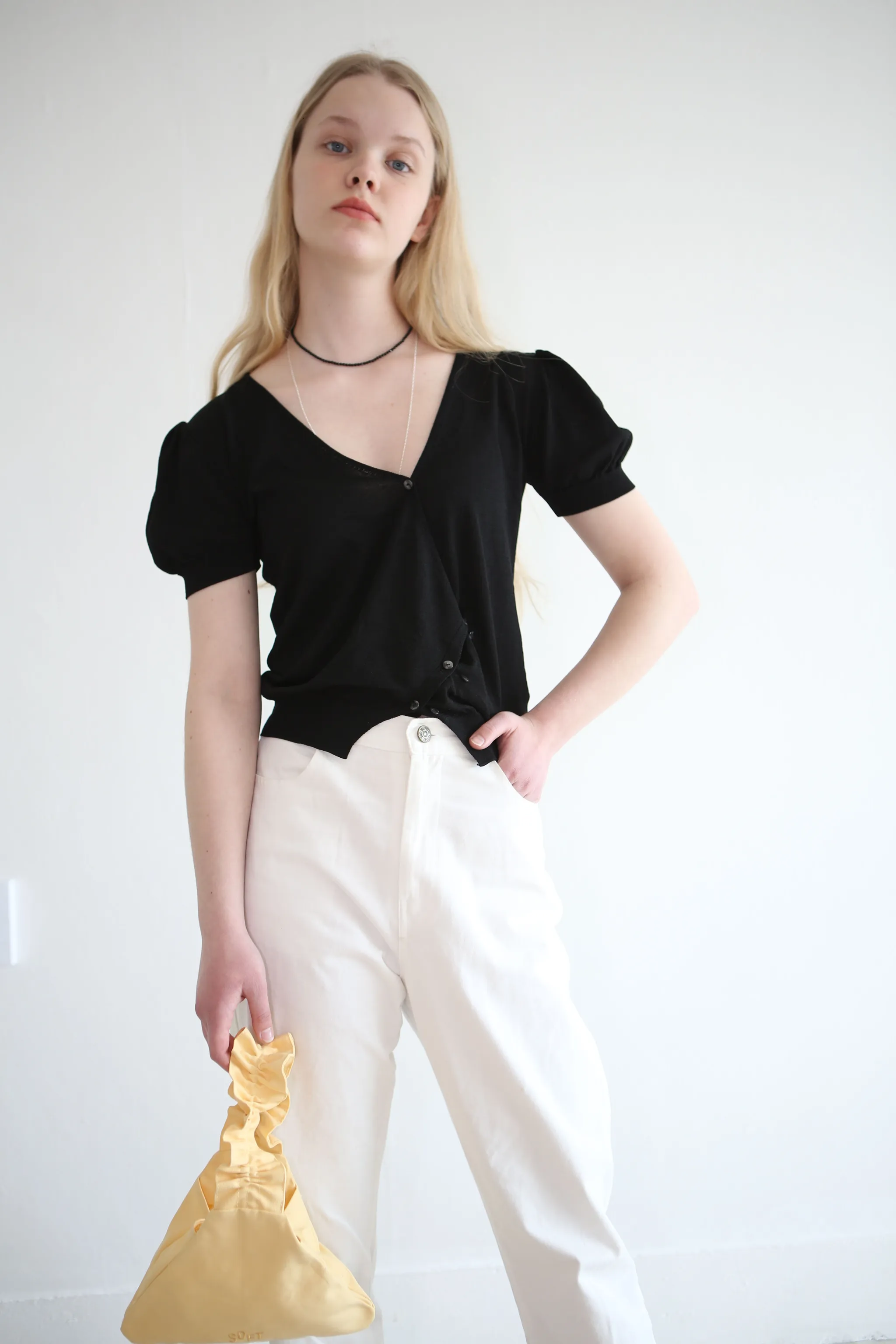【SOFT SEOUL】 shirring SOFT TRIANGLE BAG : Yellow shirring SOFT TRIANGLE BAG_yellow - 감도 깊은 취향 셀렉트샵 29CM