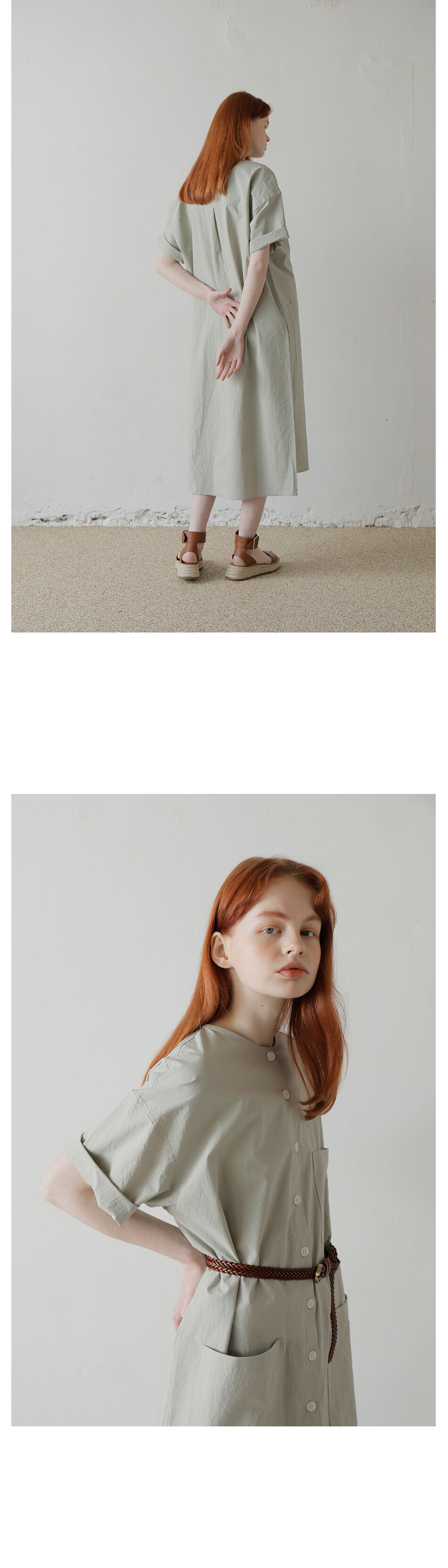 20SS NO COLLAR SHIRT DRESS / KHAKI 감도 깊은 취향 셀렉트샵 29CM