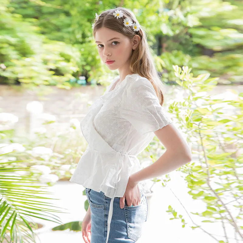 FRILL LACE WRAP RUFFLE BLOUSE - 감도 깊은 취향 셀렉트샵 29CM