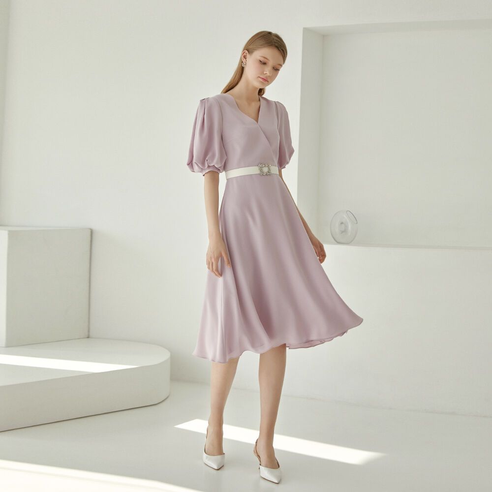 KAYLA / PUFF SLEEVE BELTED DRESS - 감도 깊은 취향 셀렉트샵 29CM