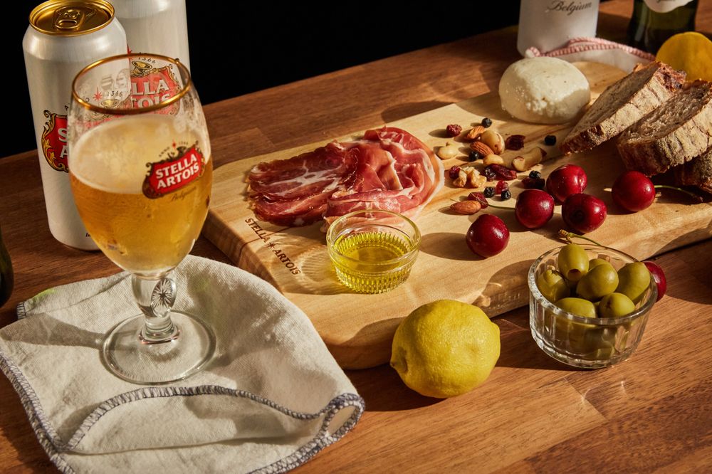 Stella Artois with Food