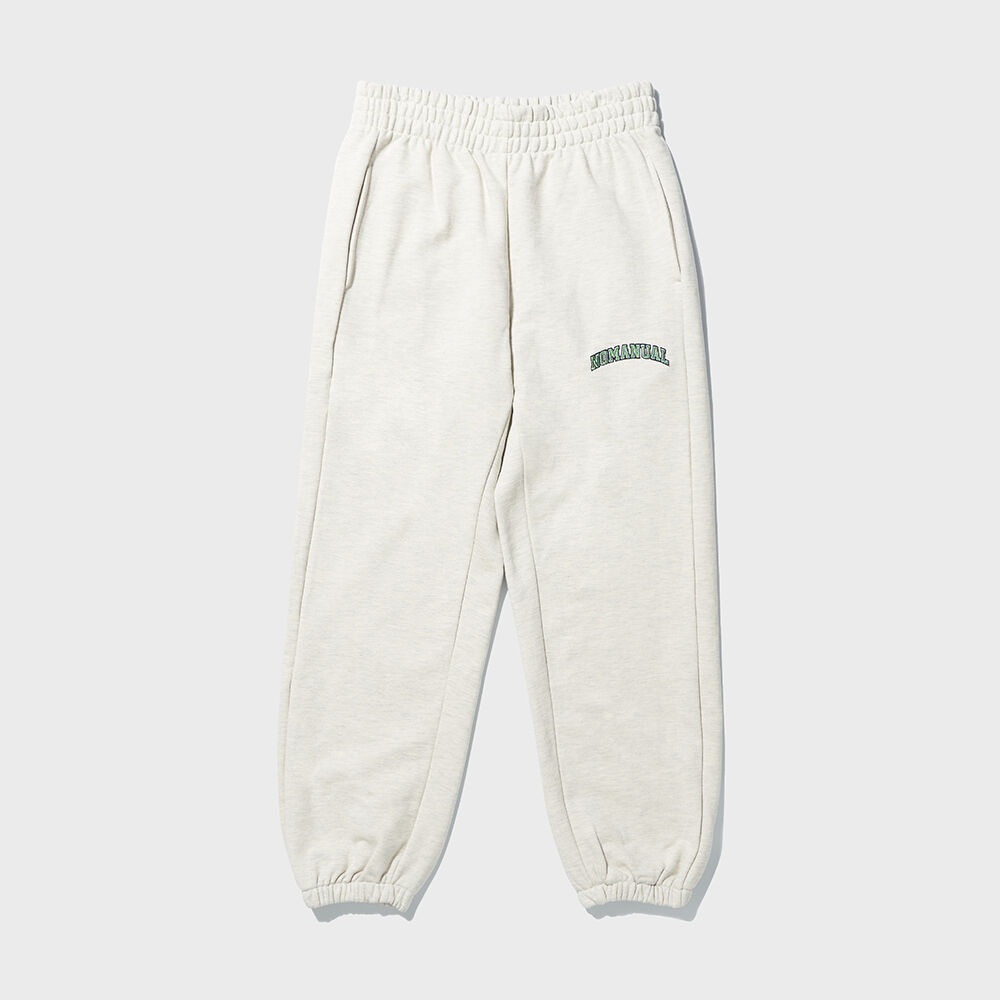 3T ARCH LOGO SWEATPANTS - OATMEAL MELANGE - 감도 깊은