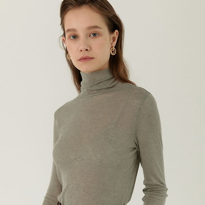 [재입고]ERICA Sheer Wool Turtle Neck_DUST OLIVE 감도 깊은 취향 셀렉트샵 29CM