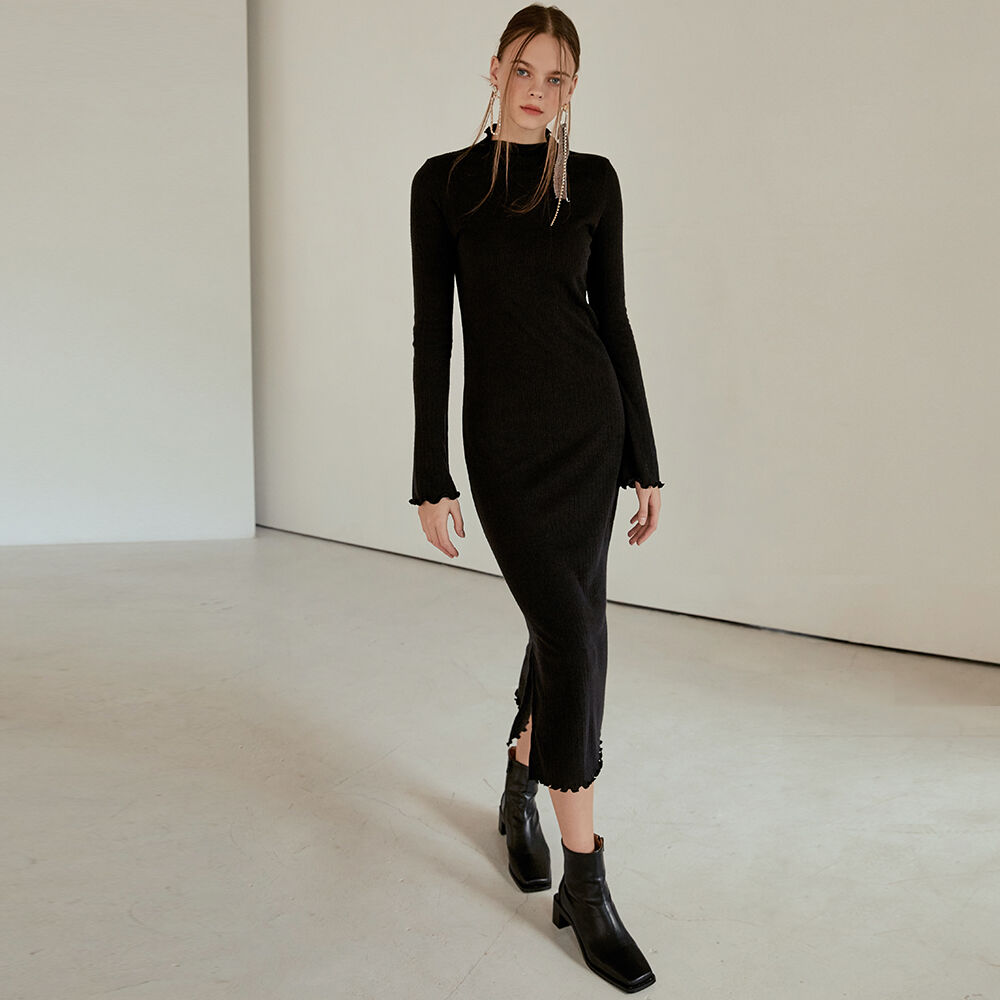 ワンピース ETMON Layered Slim Long Dress, Black Layered Slim Long Dress, Black - 감도 깊은 취향 셀렉트샵 29CM