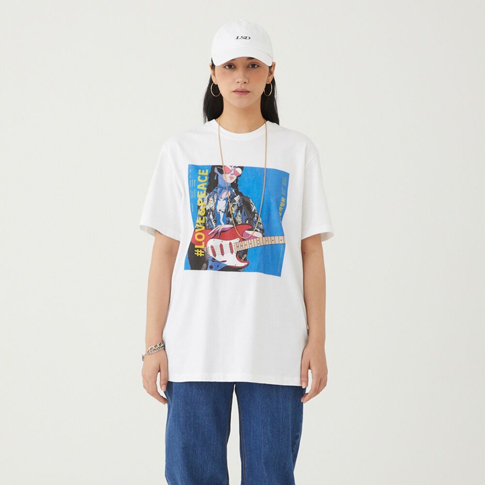 [트루아티스트] 티셔츠 n20 아이보리 화이트 T126MA058