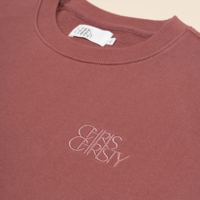 하프셋인 소매 로고 자수 맨투맨티셔츠_MOSS PINK / KKMALWFDP03 감도 깊은 취향 셀렉트샵 29CM