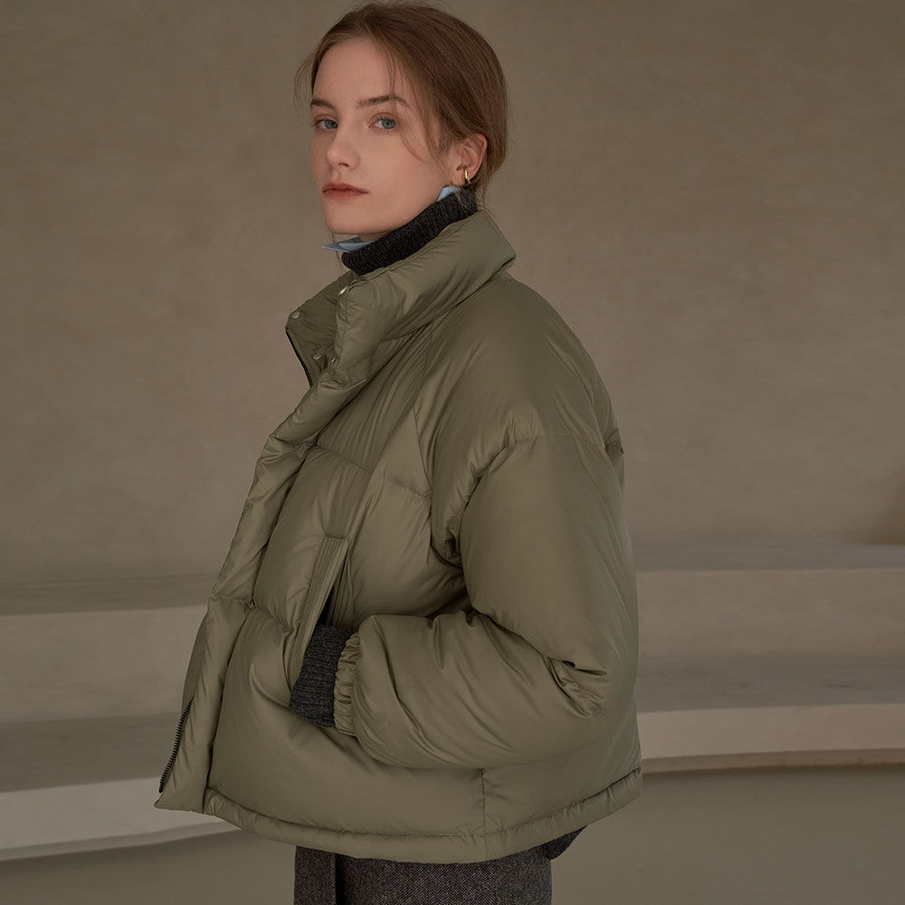 ●SIYAZU●DUCK DOWN CROP PD 5色 ショートダウン 韓国大人気 SIOT4010 Duck Down Crop PD_Khaki brown - 감도 깊은 취향