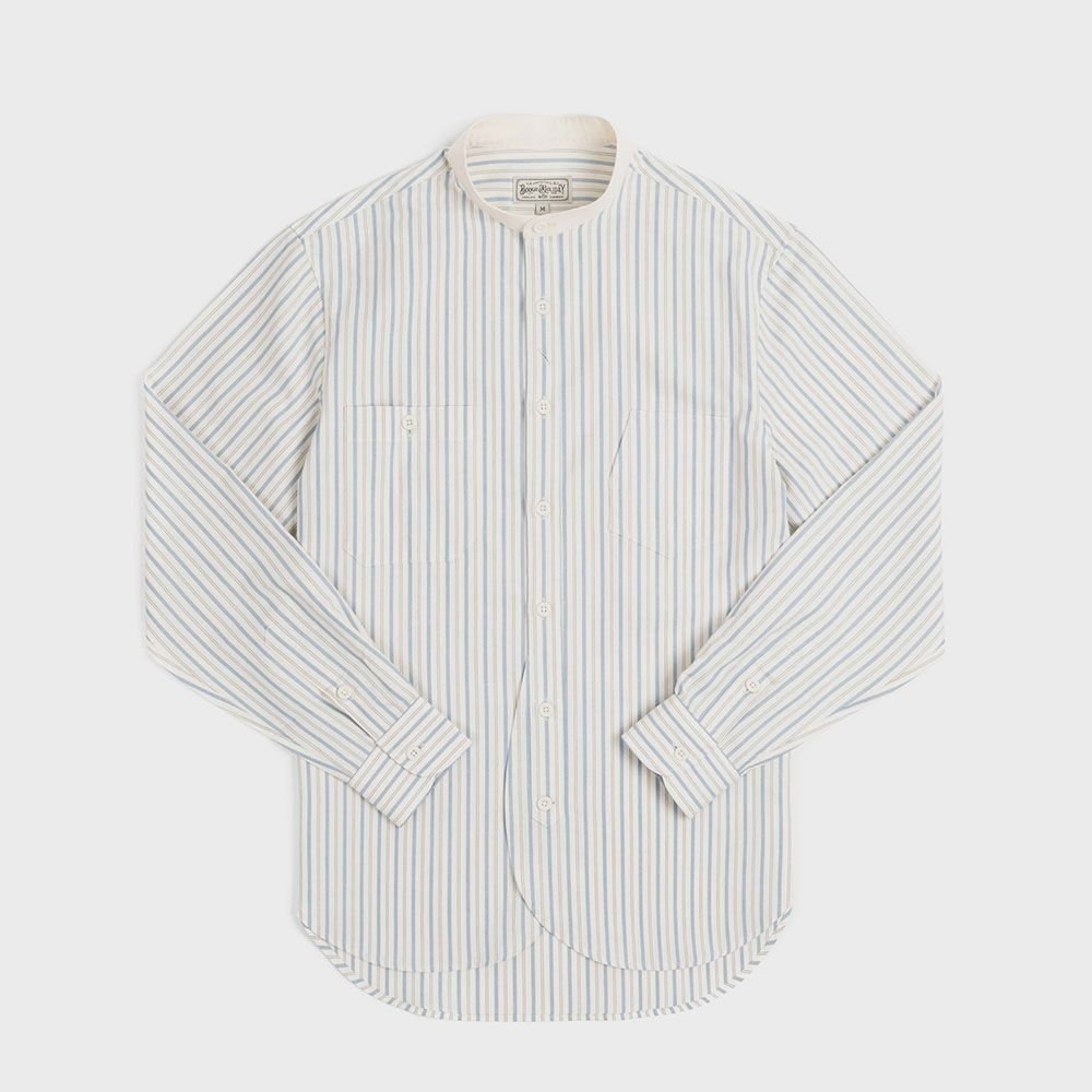 03 BAND COLLAR WORK SHIRT (blue) 감도 깊은 취향 셀렉트샵 29CM