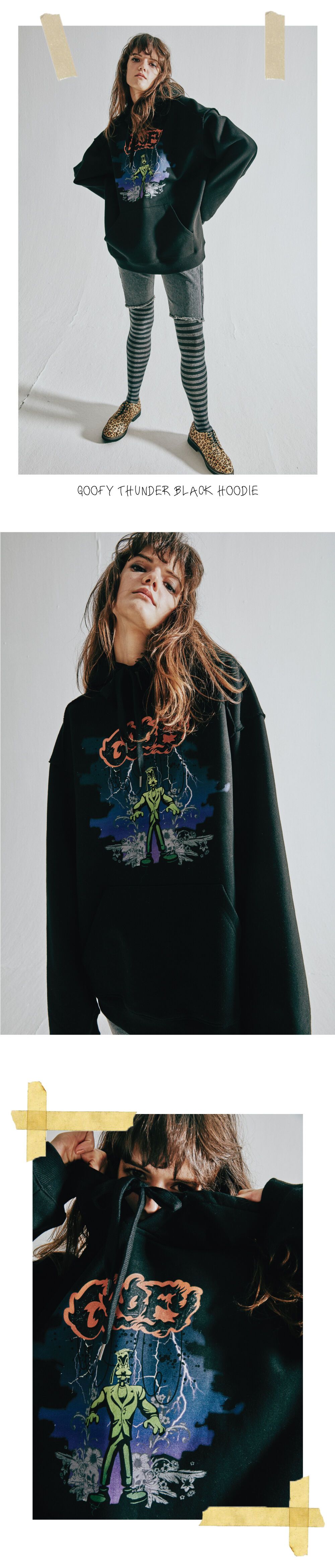 GOOFY THUNDER BLACK HOODIE - 감도 깊은 취향 셀렉트샵 29CM