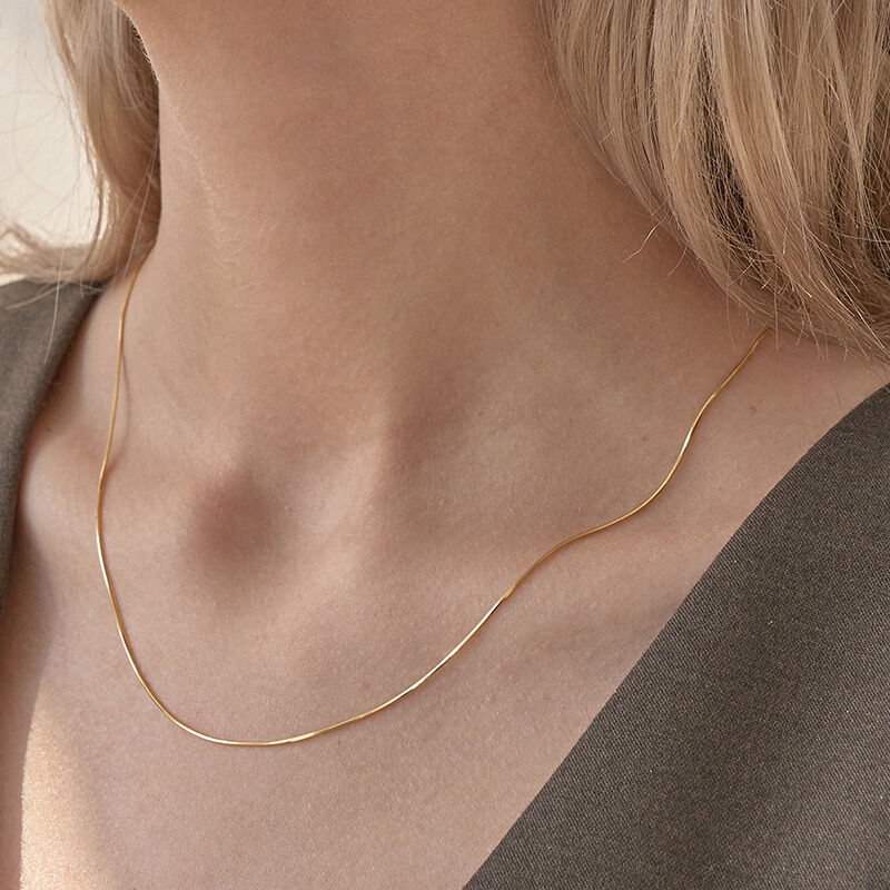 ☆TATIANA☆ SILVER925 Flat bold Snake Chain Necklace NZ2038 MUSINSA | TATIANA (SILVER925) Flat bold Snake Chain Necklace