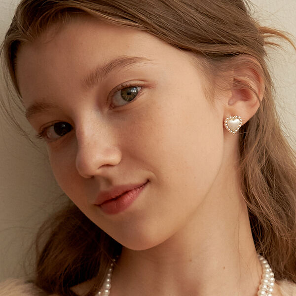 ◇TATIANA◇ [Silver 925] Amelie heart earrings_EC1689 Silver heart Earrings Tabit | TOUS