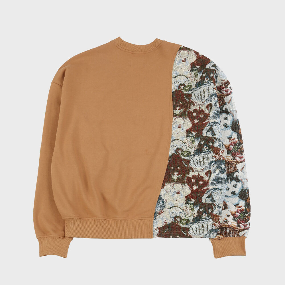 【AJO AJOBYAJO】Puppies Jacquard Oversized Sweatshirt AJO AJOBYAJO (アジョ バイ アジョ) - Puppies Jacquard