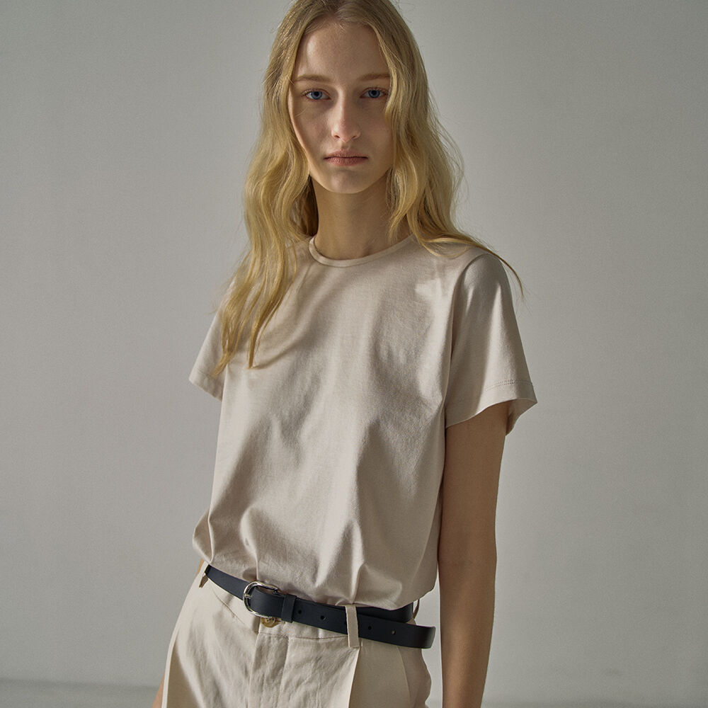 ★SIO★SIO SEOUL PEARL SHORT SLEEVE TOP [NAVY]★韓国送料込 SIO SEOUL PEARL SHORT SLEEVE TOP [NAVY] - 감도 깊은 취향