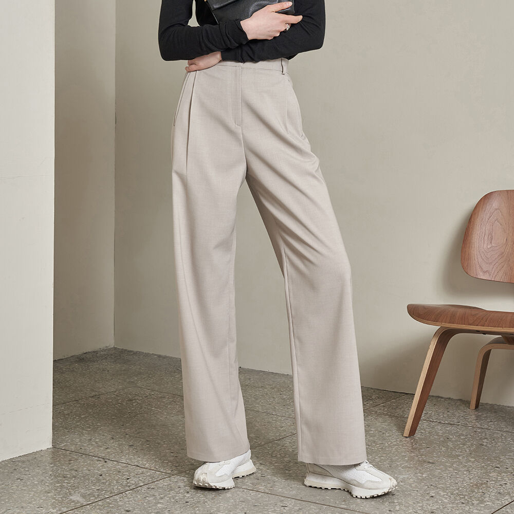 パンツ Siyazu SIPT7050 signature summer trousers_Light khaki SIPT7050 signature summer trousers_Light khaki - 감도 깊은