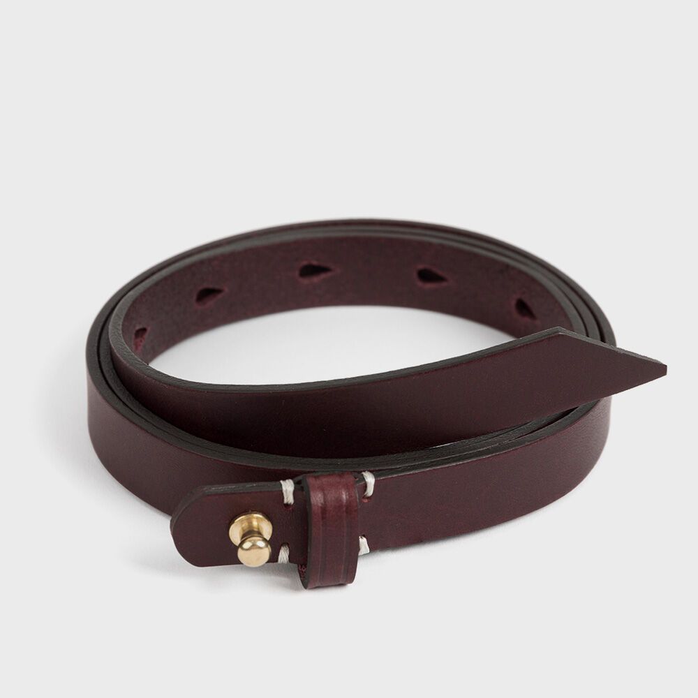 BR BUTTON STUD LEATHER BELT (burgundy) 감도 깊은 취향 셀렉트샵 29CM