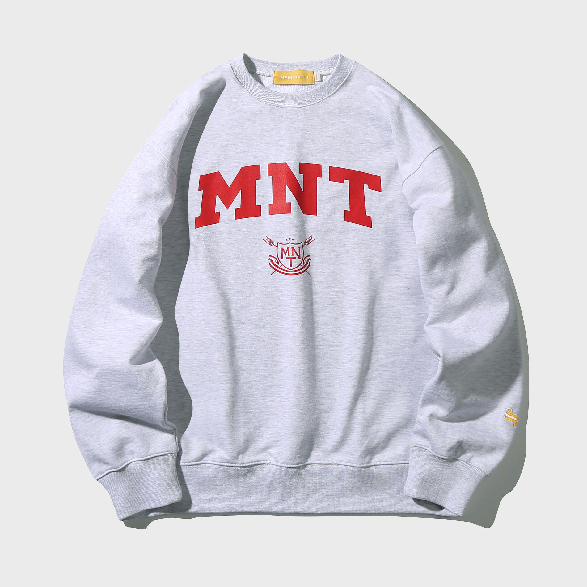 ★MAINBOOTH★Varsity MNT Heavy Sweatshirt(1%MELANGE)★正規品 Varsity MNT Heavy Sweatshirt(1% MELANGE) - 감도 깊은 취향