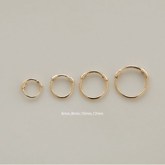 14k 데일리 원터치 링 귀걸이 4Size (14k골드) #ER01 - 감도 깊은 취향 셀렉트샵 29CM 14K 데일리 원터치 링 귀걸이 4Size (14K골드) #Er01 - 감도 깊은 취향 셀렉트샵 29Cm
