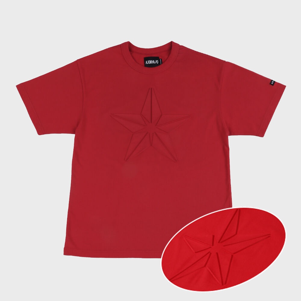 Star Embossed T-Shirt [Red] - 감도 깊은 취향 셀렉트샵 29CM