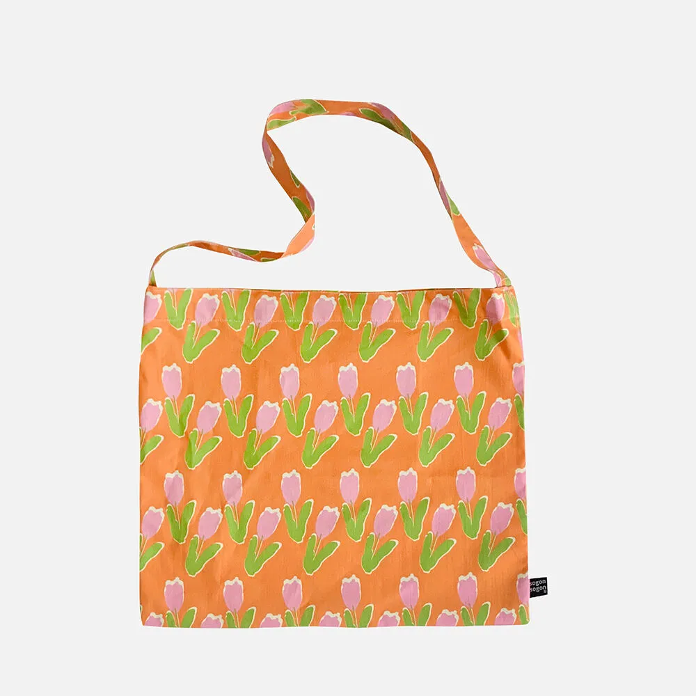 人気 ★EMIS★ PAINTING FLOWER ECO BAG SANDY BROWN PAINTING FLOWER ECO BAG-SANDY BROWN - EMIS