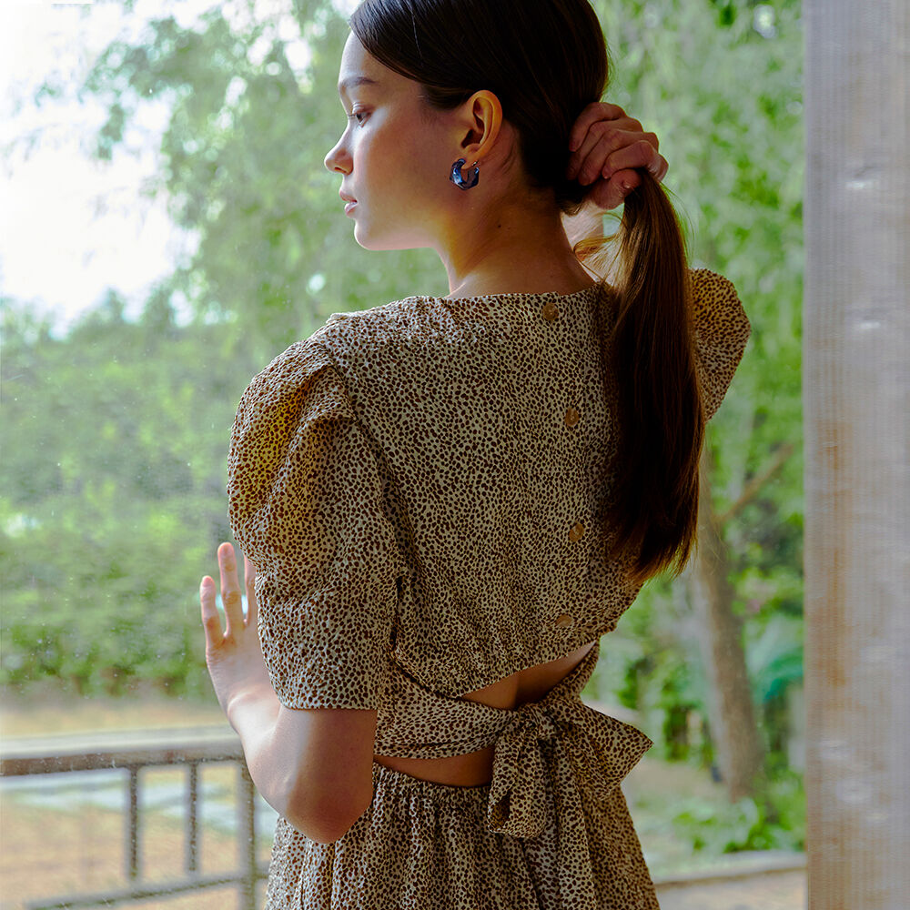 Cutout Ribbon Mini Dress, Beige - 감도 깊은 취향 셀렉트샵 29CM