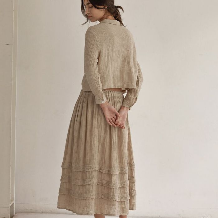 [린넨 지지미 가공]Linen Crease Skirt 3color / + 착용영상 감도 깊은 취향 셀렉트샵 29CM