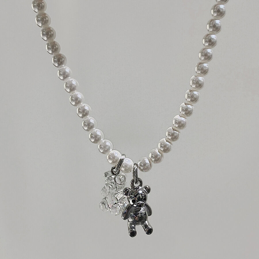 ☆【apple pie order】☆Double Bear Pearl N. ネックレ.ス☆ ☆関税込☆apple pie order☆Double Bear Pearl N. ネックレス