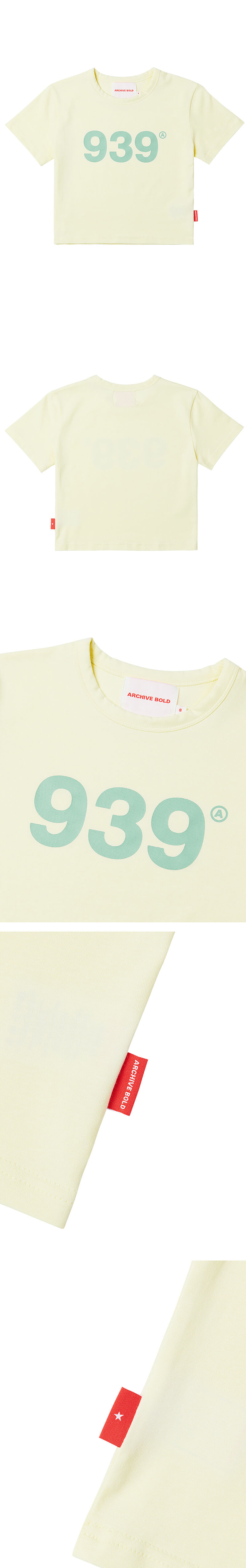 ◆ARCHIVE BOLD◆ 939 LOGO CROP TOP LEMON AB21FATT008LM ARCHIVE BOLD (アーカイブボールド) 939 LOGO CROP TOP (LEMON