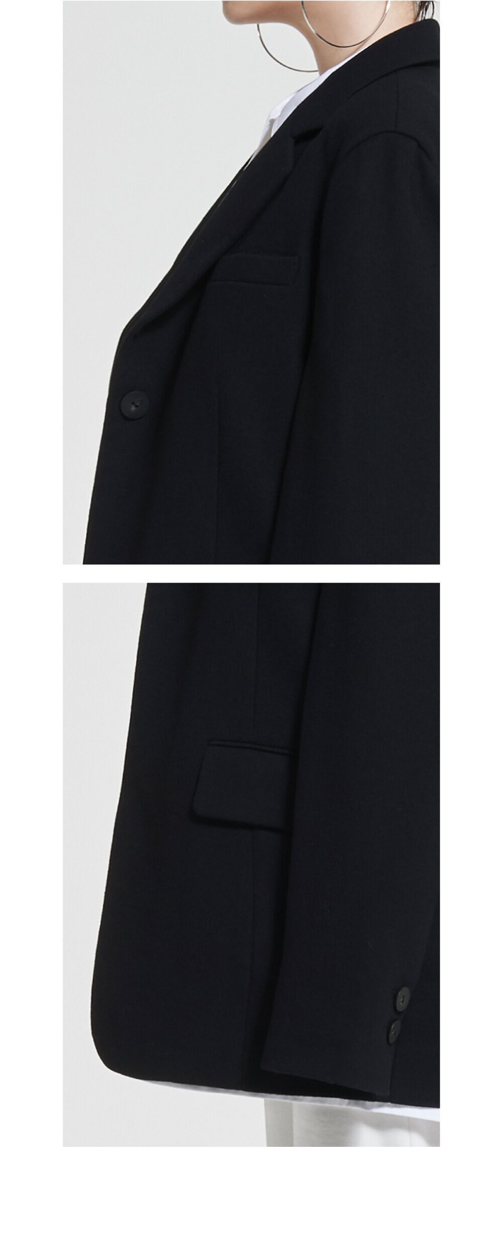 High Rise One Button Black Jacket BLACK - 감도 깊은 취향 셀렉트샵 29CM