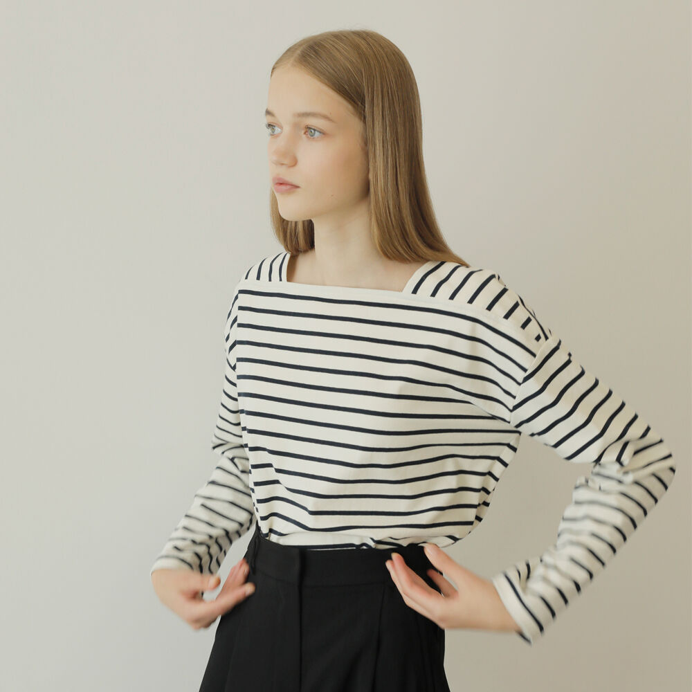 MULTI STRIPE LONG SLEEVE NAVY - 감도 깊은 취향 셀렉트샵 29CM