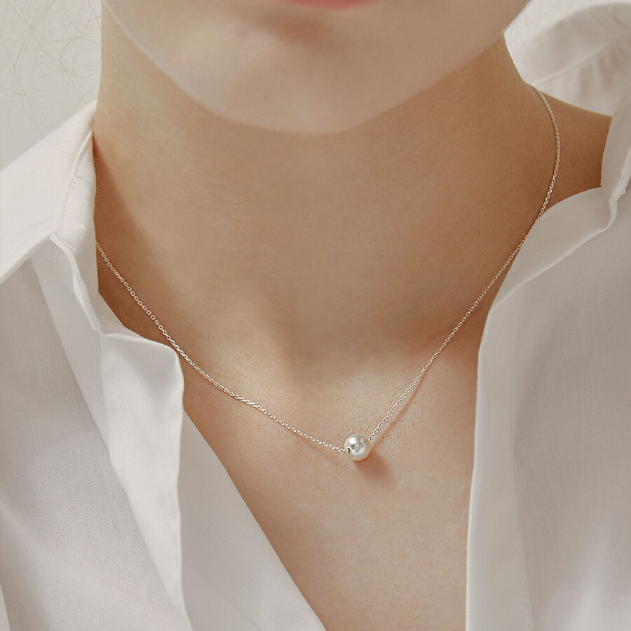 오마이걸 효정 착용][sv925] clover pendant necklace - 감도