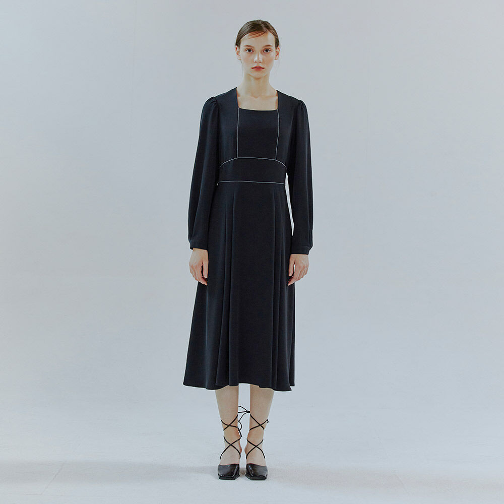 ワンピース ETMON Detachable Sailor Collar Dress, Black And Romeo Sailor Collar OP by Indie Brand