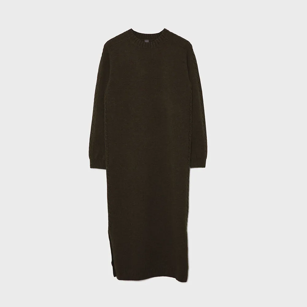 Cable Round One-piece_Khaki