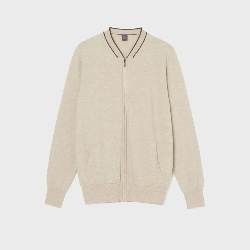 Bomber Line Zipup_Beige