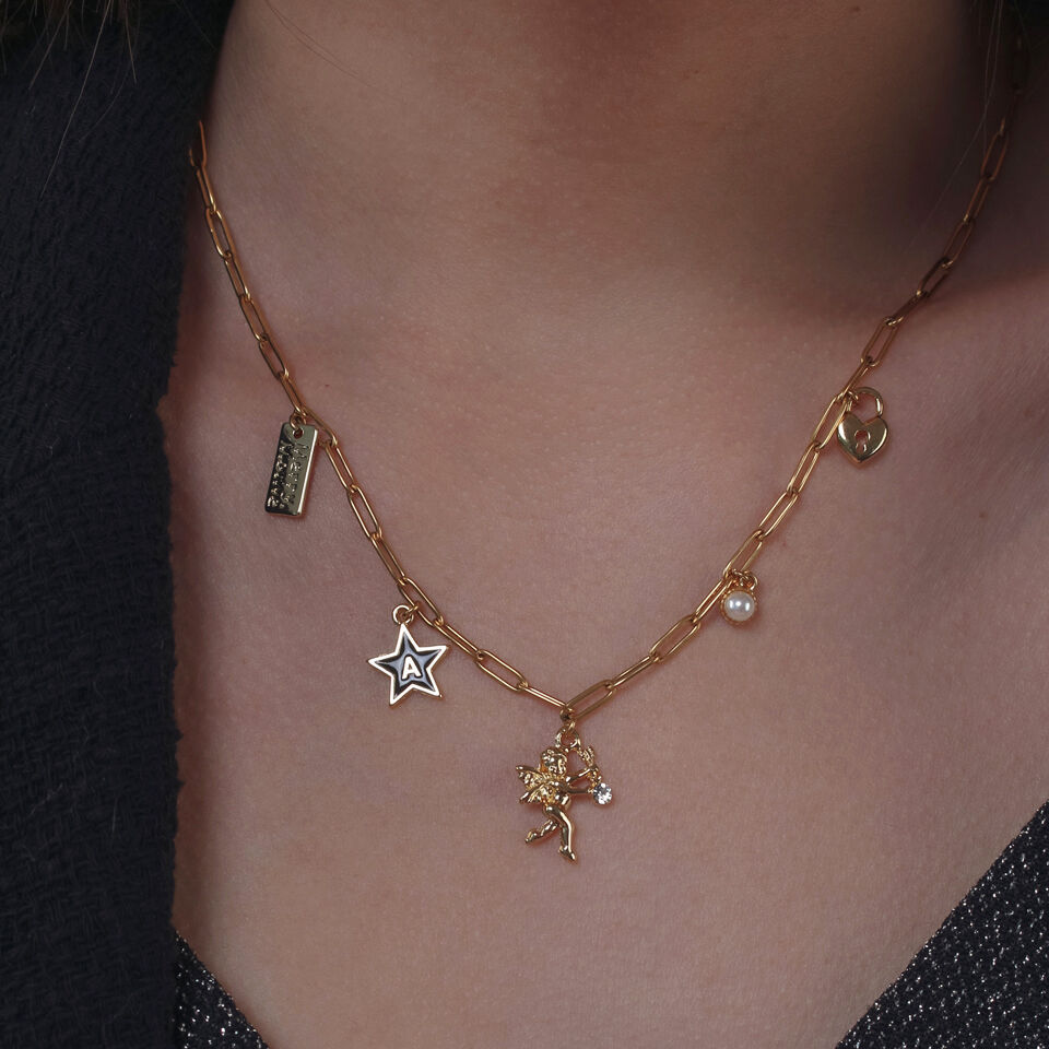 ネックレス・ペンダント [MERRYMOTIVE] 5 identity pendant surgical steel Necklace 슬기 착용] 5 identity pendant surgical steel necklace - 감도