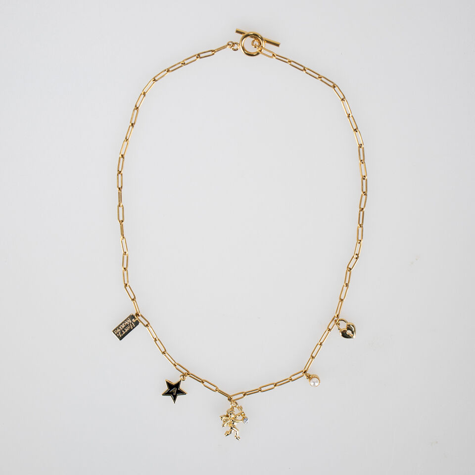 ネックレス・ペンダント [MERRYMOTIVE] 5 identity pendant surgical steel Necklace 슬기 착용] 5 identity pendant surgical steel necklace - 감도