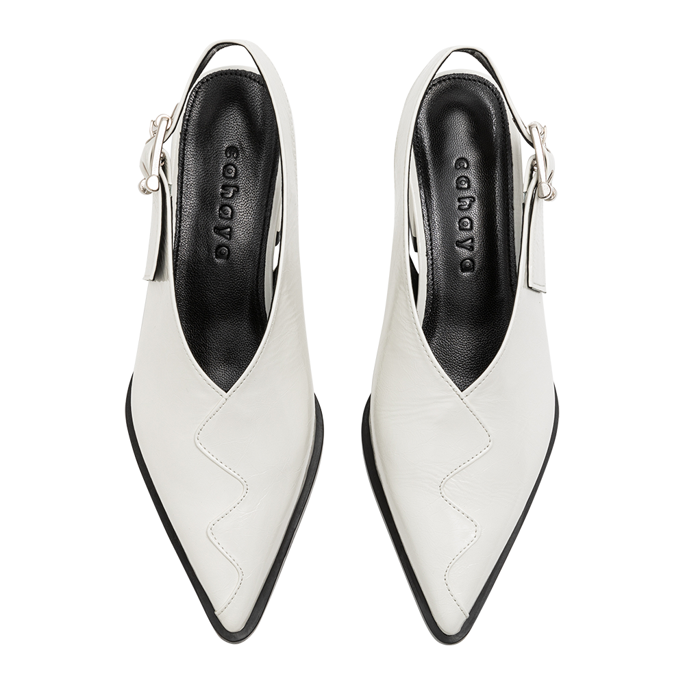 Slingback off white Clearance