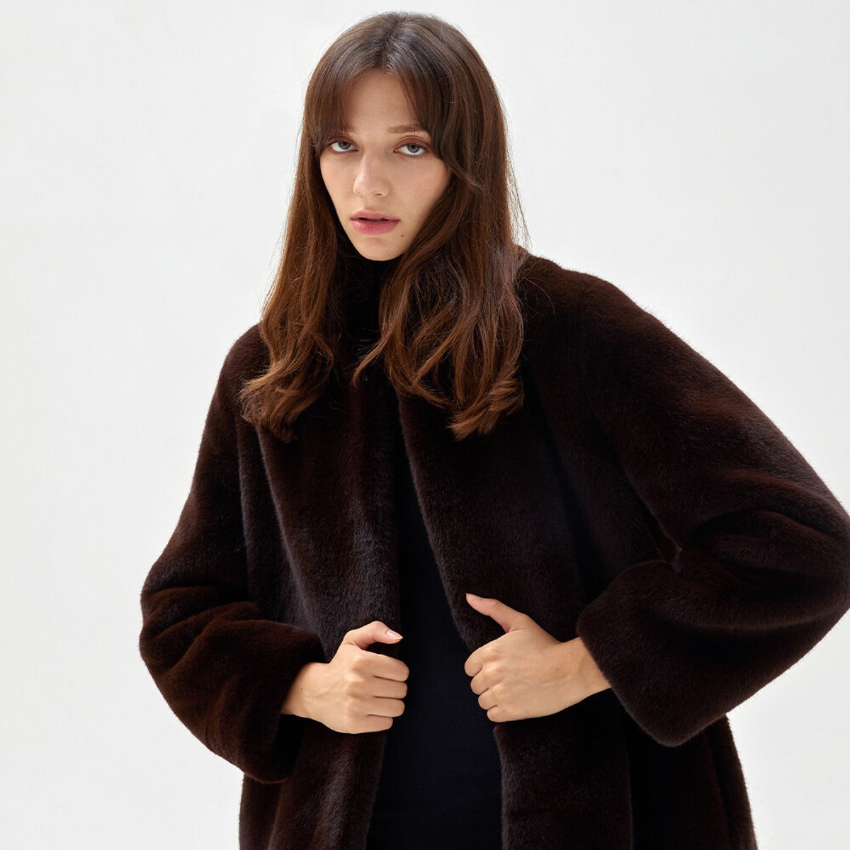 21FW Belle eco fur coat brown - 감각 있는 온라인 셀렉트샵 29CM