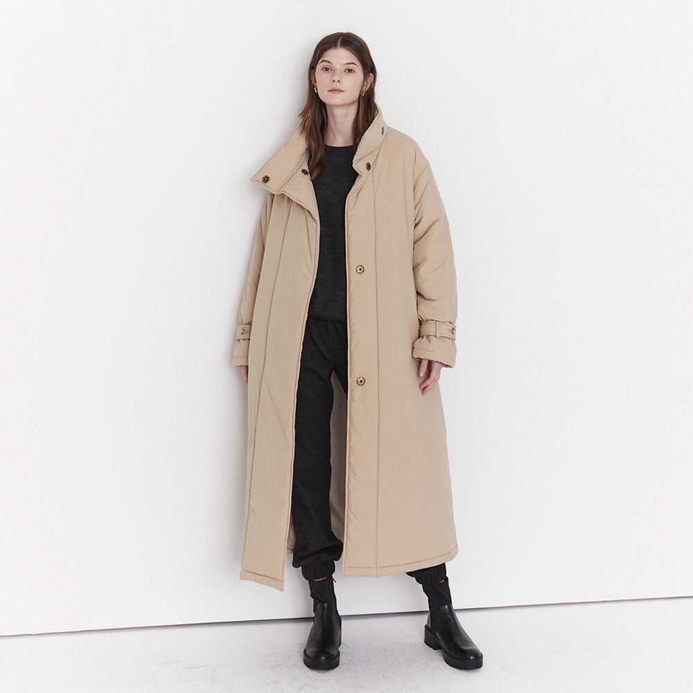 HIGH NECK LONG PADDING COAT (sand beige) 감도 깊은 취향 셀렉트샵 29CM