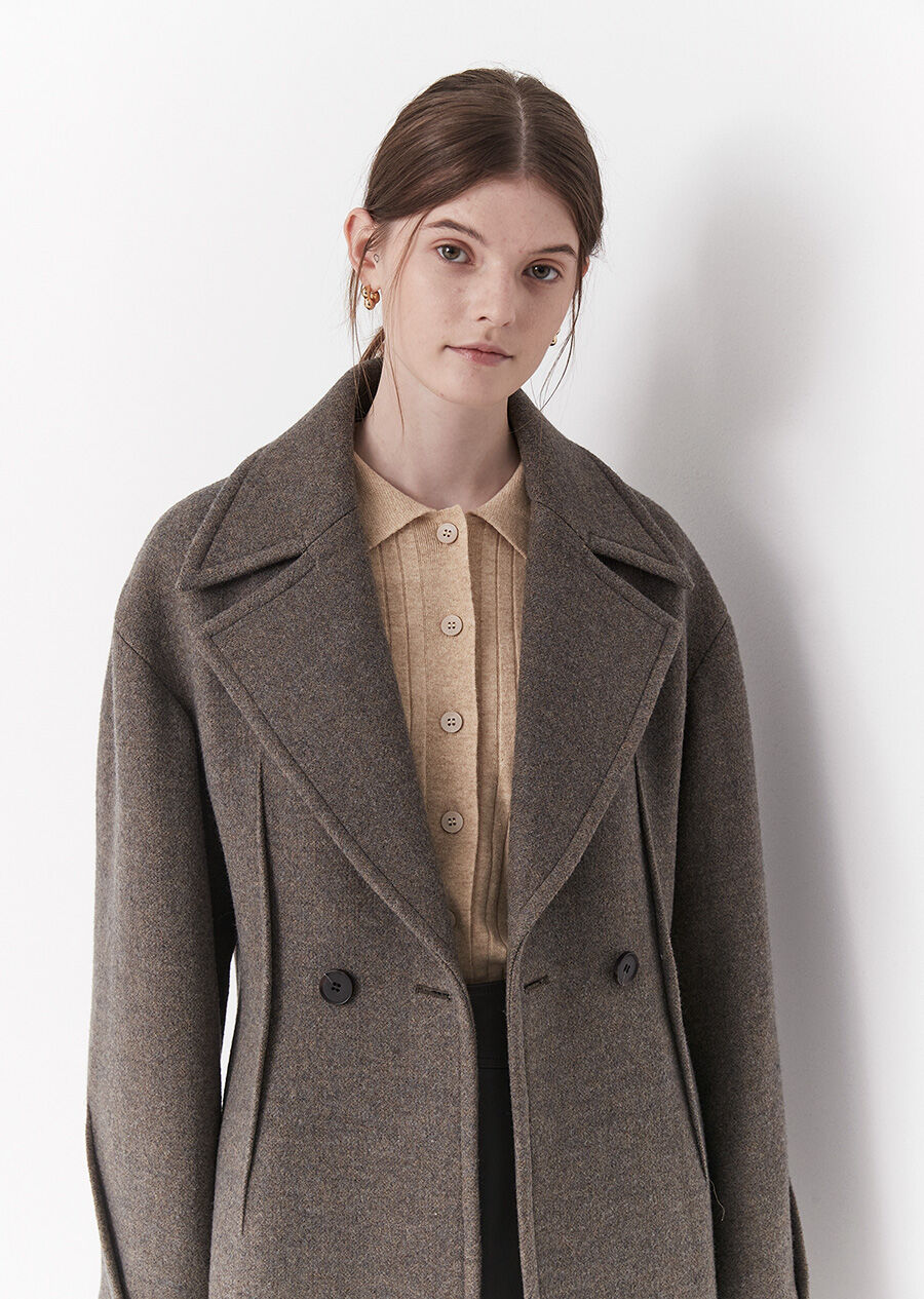 BOLD SLEEVE DART WOOL COAT (ash brown) 감도 깊은 취향 셀렉트샵 29CM