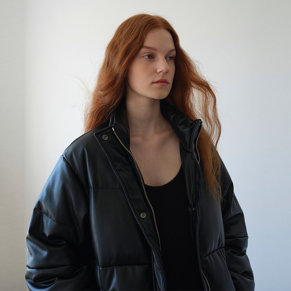 Eco Leather goose down jacket 29CM