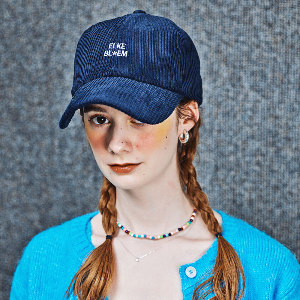 LOGO CORDUROY NAVY BALL CAP - 감도 깊은 취향 셀렉트샵 29CM