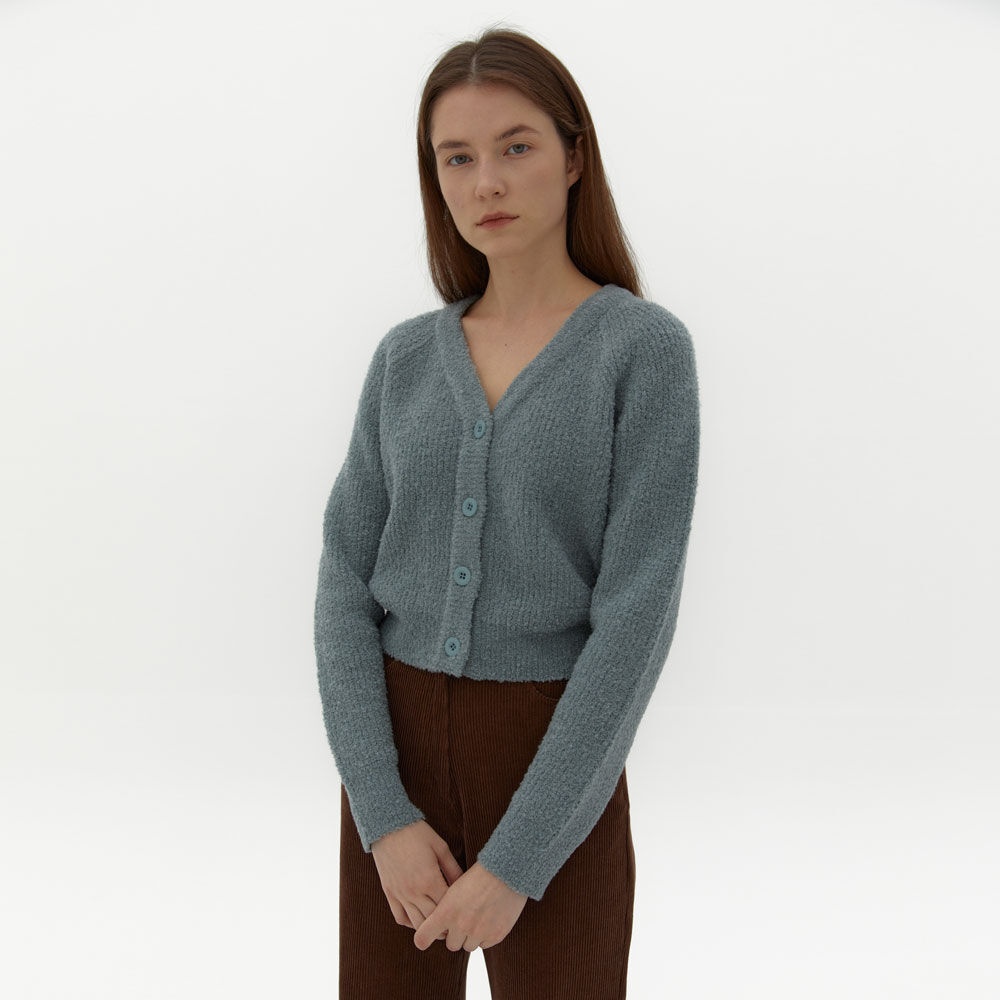 21W ALPACA V-NECK CARDIGAN (ASH BLUE) - 감도 깊은 취향 셀렉트샵 29CM