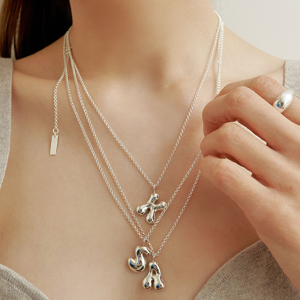 Flow Initial Necklace (classic chain) - 감도 깊은 취향
