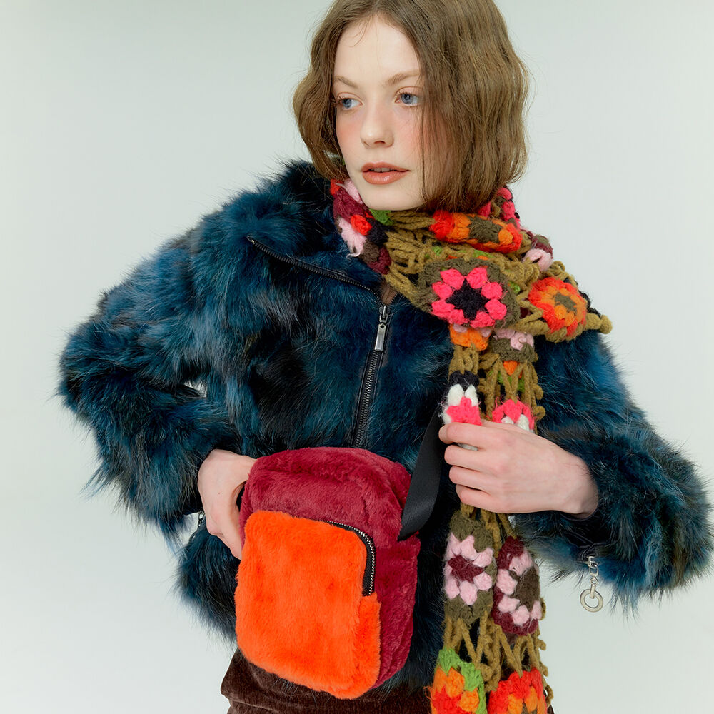 ★HPLLY LOVES LOVE★ Mini fur[Purple Orange] BAGS - BAGS - HOLLY LOVES LOVE